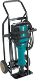 Advanced AVT Breaker Hammer with 1-1/8" Hex, 4-Piece Steel Set and Premium Cart, 70 lb